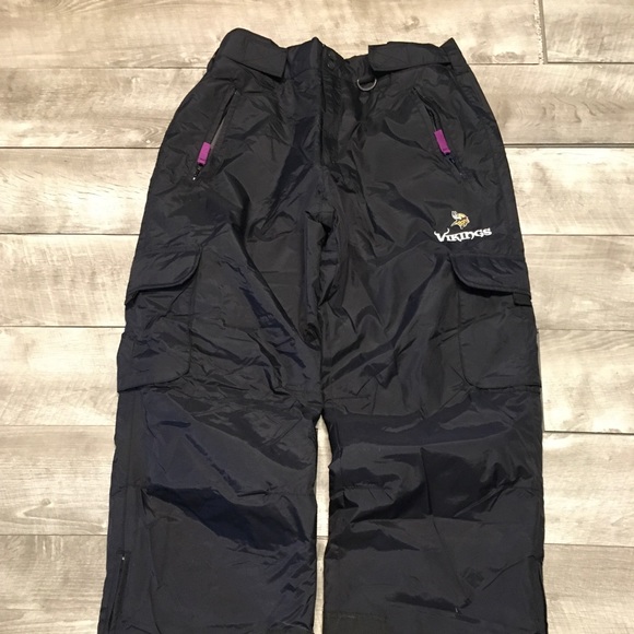 Minnesota Vikings NFL Team Apparel Black Ski Skiing Snowboarding Pants Sz Large - Picture 1 of 10